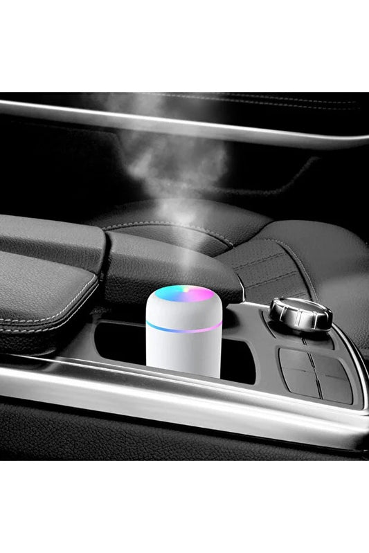 Umidificator cu aromaterapie si lampa nocturna, LED, 300ml, multicolor, 11.9x7.8cm