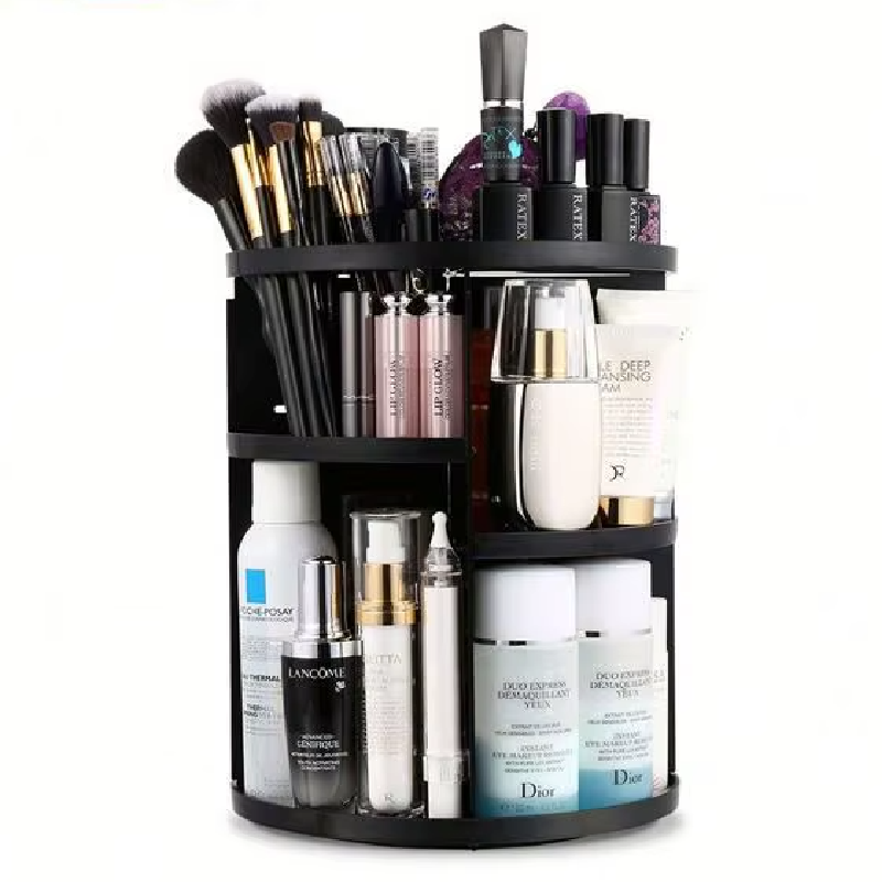 Organizator machiaj 360° rotativ, 7 niveluri reglabile – acrilic, capacitate mare,ușor de curățat,XL