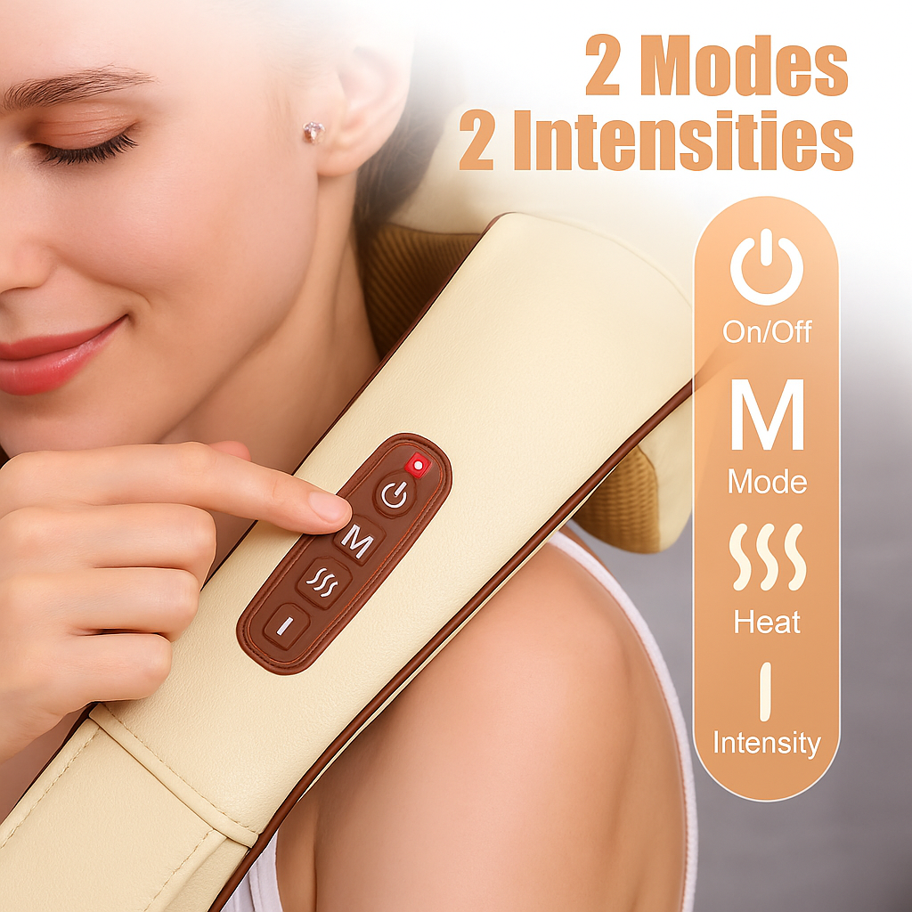 Aparat Masaj Cervical Electric cu Tehnologie Shiatsu 6D