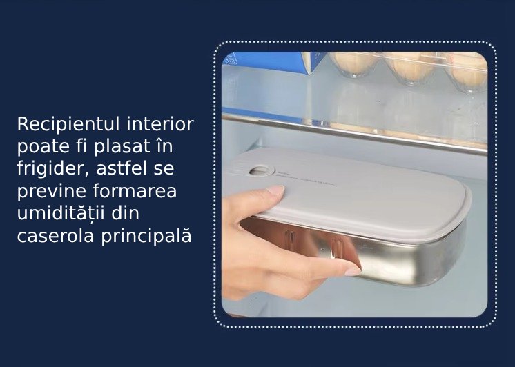 Caserola electrica portabila, 900 mL, incalzire rapida, inox 304, ideala pentru pranz