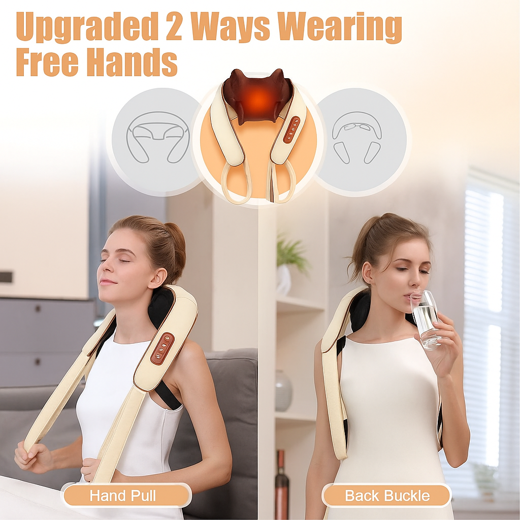 Aparat Masaj Cervical Electric cu Tehnologie Shiatsu 6D