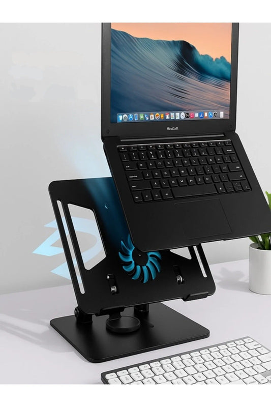 Cooler laptop rotativ 360° Teknova, 2 coolere cu 3 viteze, reglabil pe inaltime, pliabil si portabil