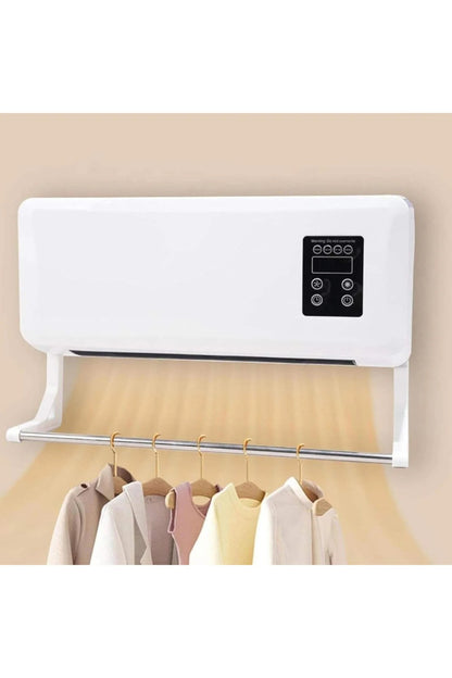 Aerotermă de perete Teknova 2000W (alb/negru, design slim)