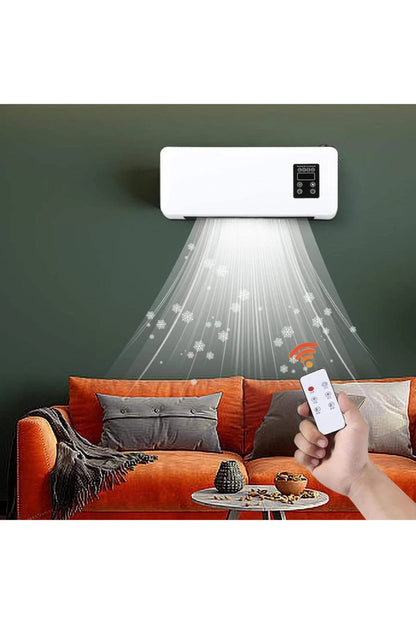 Aerotermă de perete Teknova 2000W (alb/negru, design slim)