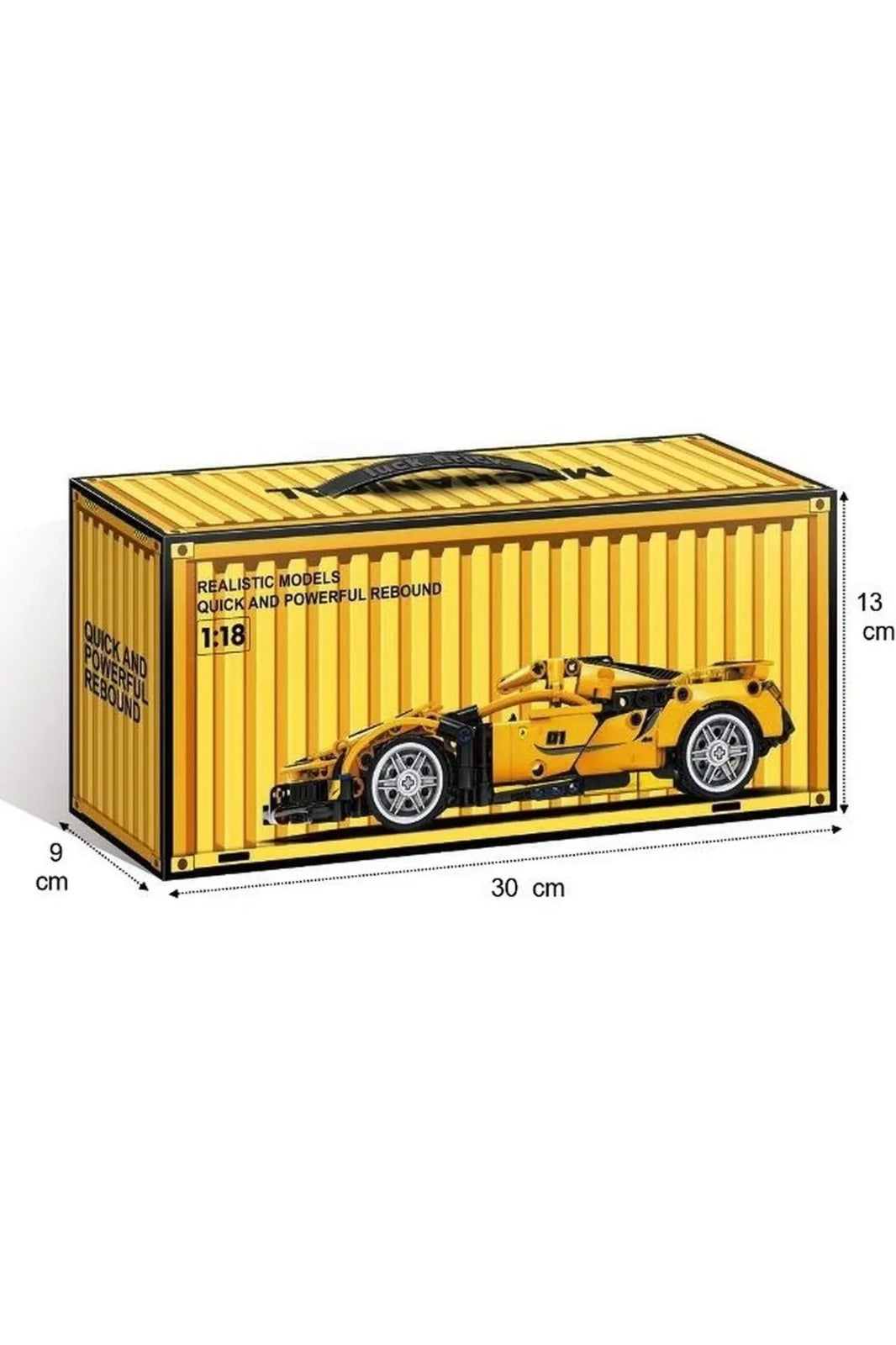 Masina Supercar tip Lego de constructie cu sistem pull-back – 423 piese, 6+ ani