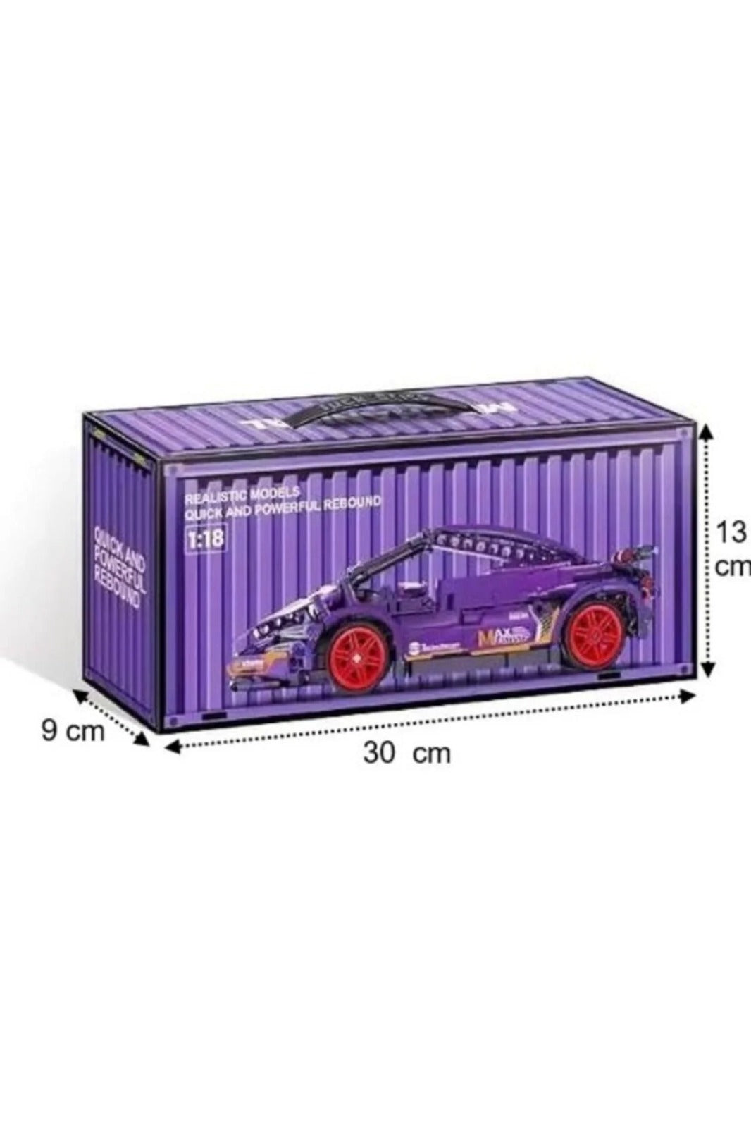 Jucarie Masina supercar tip Lego de constructie cu sistem pull-back – 470 piese, 6+ ani