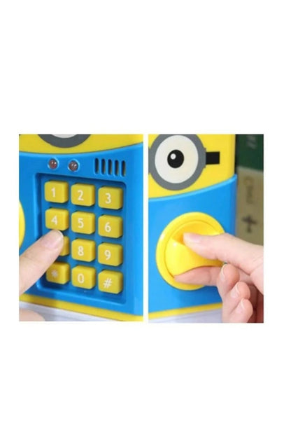 Pusculita electronica pentru copii, Interactiva, Cu Lumini, Intrare pentru bani si monede, Galben