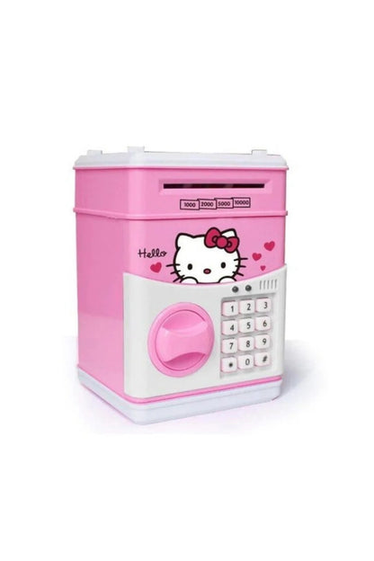 Pusculita electronica pentru copii Hello Kitty, Interactiva, Intrare pentru bani si monede, Roz
