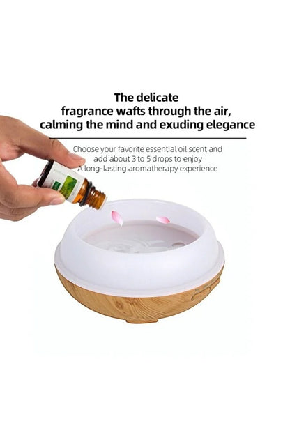 Umidificator de aer ultrasonic, 300 ml, lumina ambientala 7 culori, reîncărcabil 