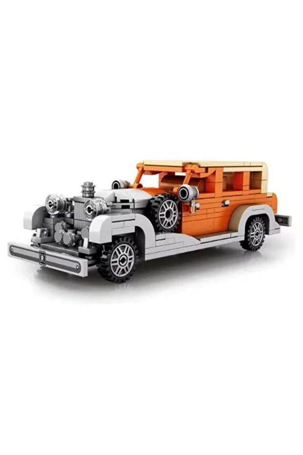 Mașină clasica tip Lego cu sistem pull-back – 304 piese, 6+ ani