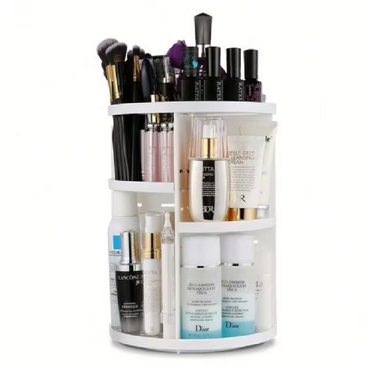 Organizator machiaj 360° rotativ, 7 niveluri reglabile – acrilic, capacitate mare,ușor de curățat,XL