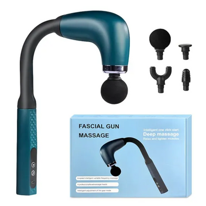 Pistol de Masaj cu Mâner Extins, 4 Capete, 9 Viteze, Aparat Masaj Tip Pistol Premium