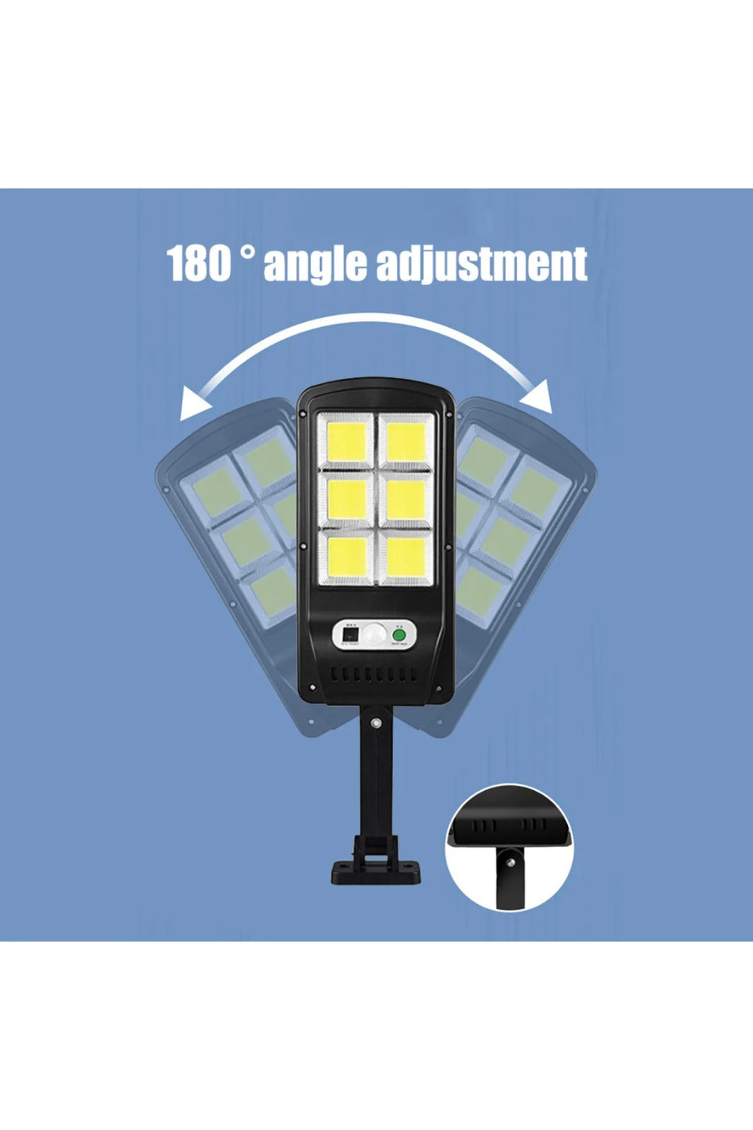 Lampa solara LED Teknova, 30W, 160 leduri, Detectie miscare, cu Telecomanda, Unghi larg