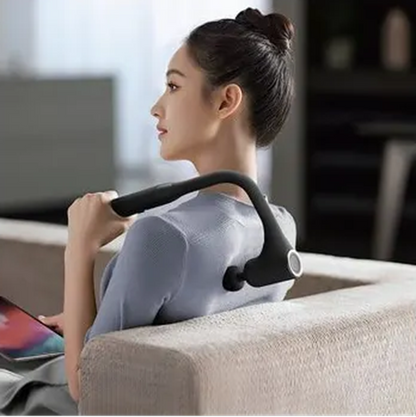 Pistol de Masaj cu Mâner Extins, 4 Capete, 9 Viteze, Aparat Masaj Tip Pistol Premium