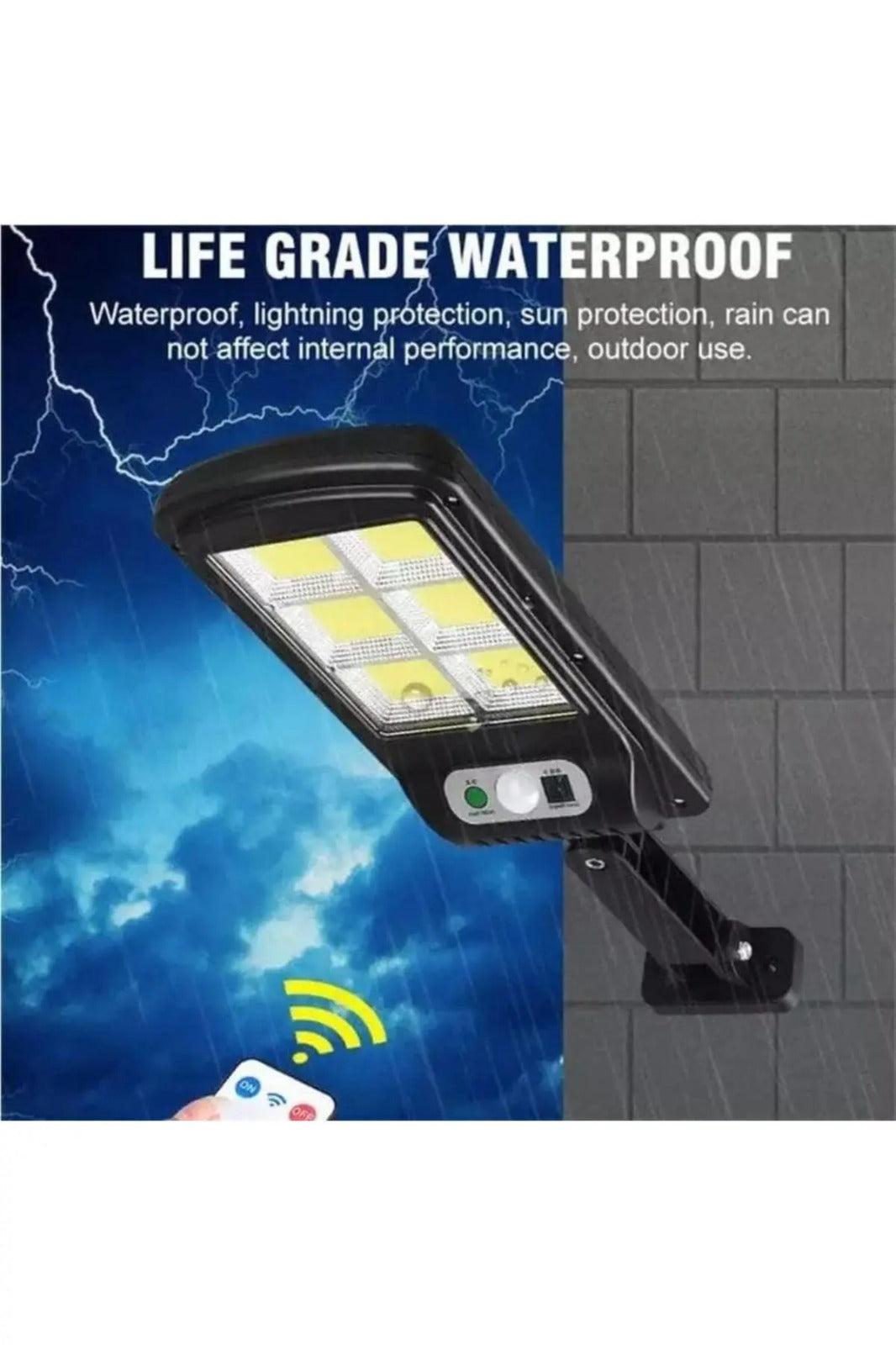 Lampa solara LED Teknova, 30W, 160 leduri, Detectie miscare, cu Telecomanda, Unghi larg